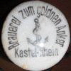 Porzellankopf Flasche Anker Brauerei braun